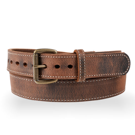 Gingerich Leather® Men's Belt Distressed Brown Steel Core for Gun 1030-45