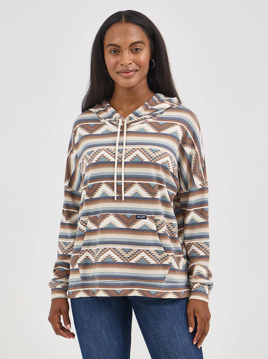 Wrangler® Women's Geometric Relaxed Pullover Hoodie 112367281