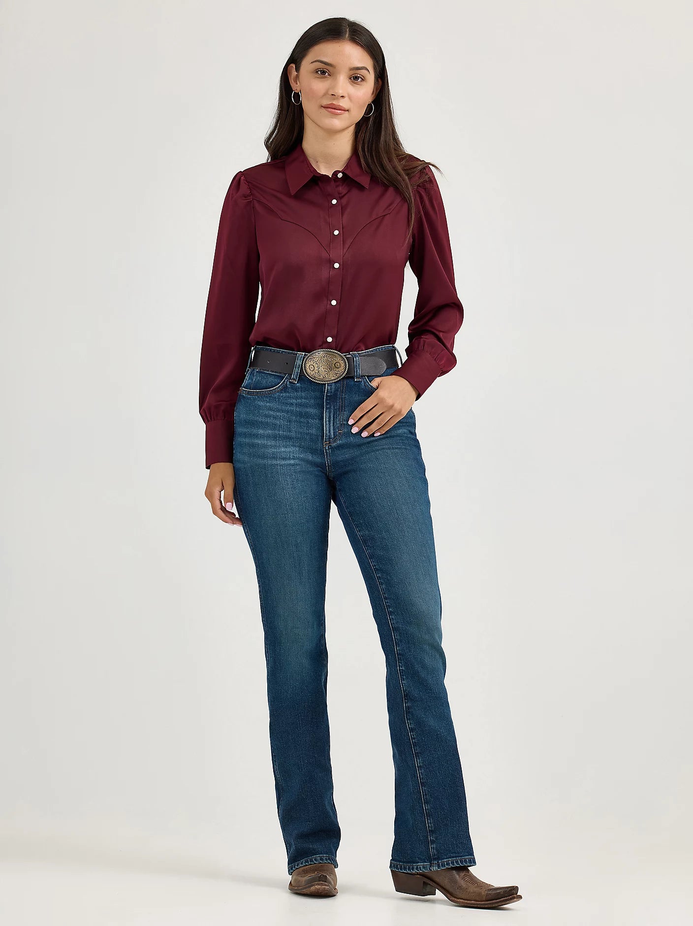 Wrangler® Women's Satin Rodeo Blouse 112367388