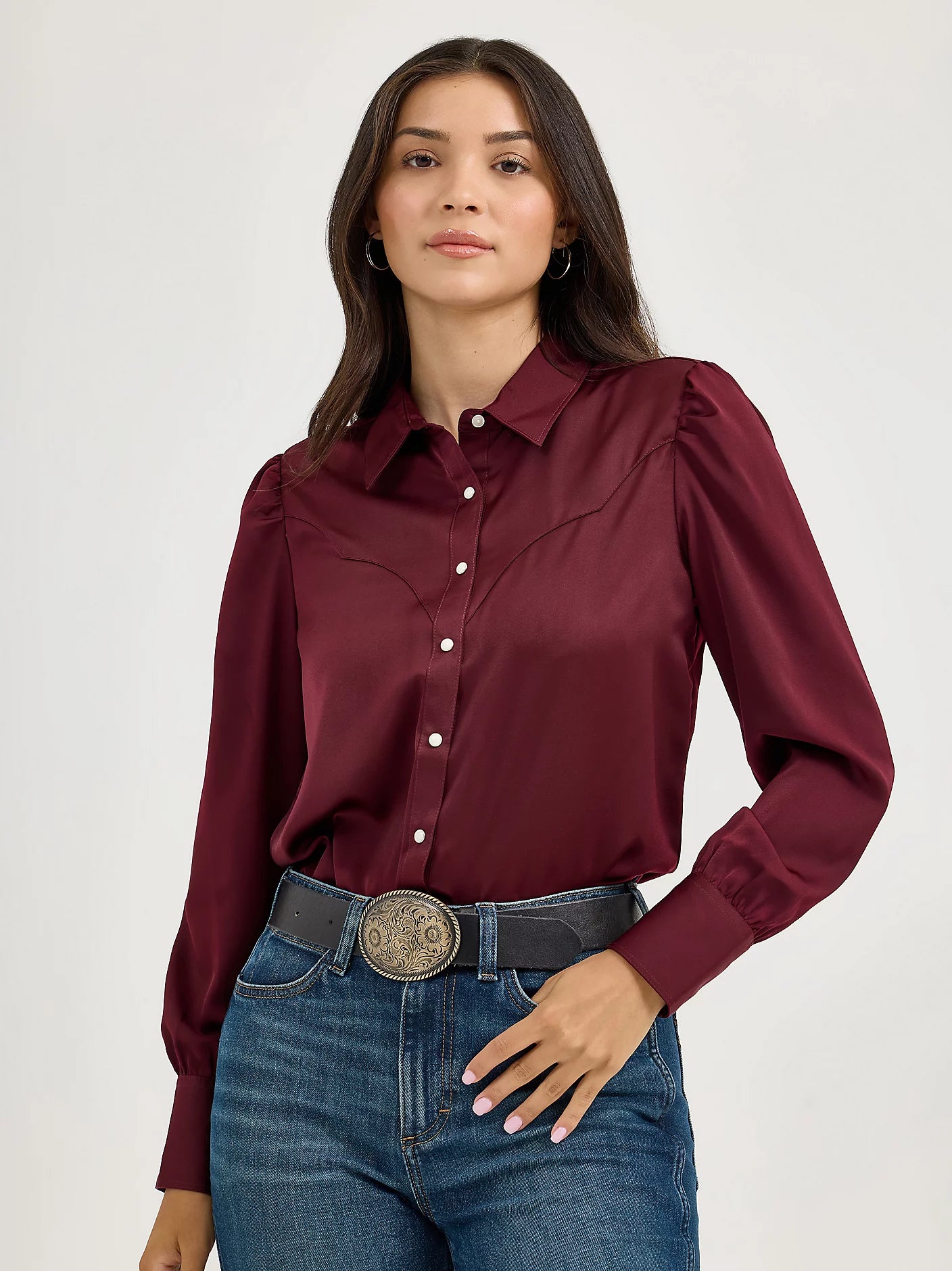 Wrangler® Women's Satin Rodeo Blouse 112367388