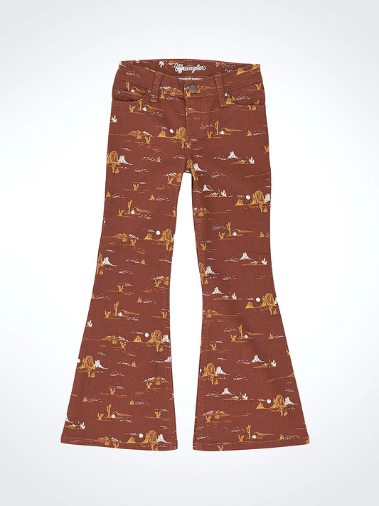 Wrangler® Girl's Print Flare Jean 112367555