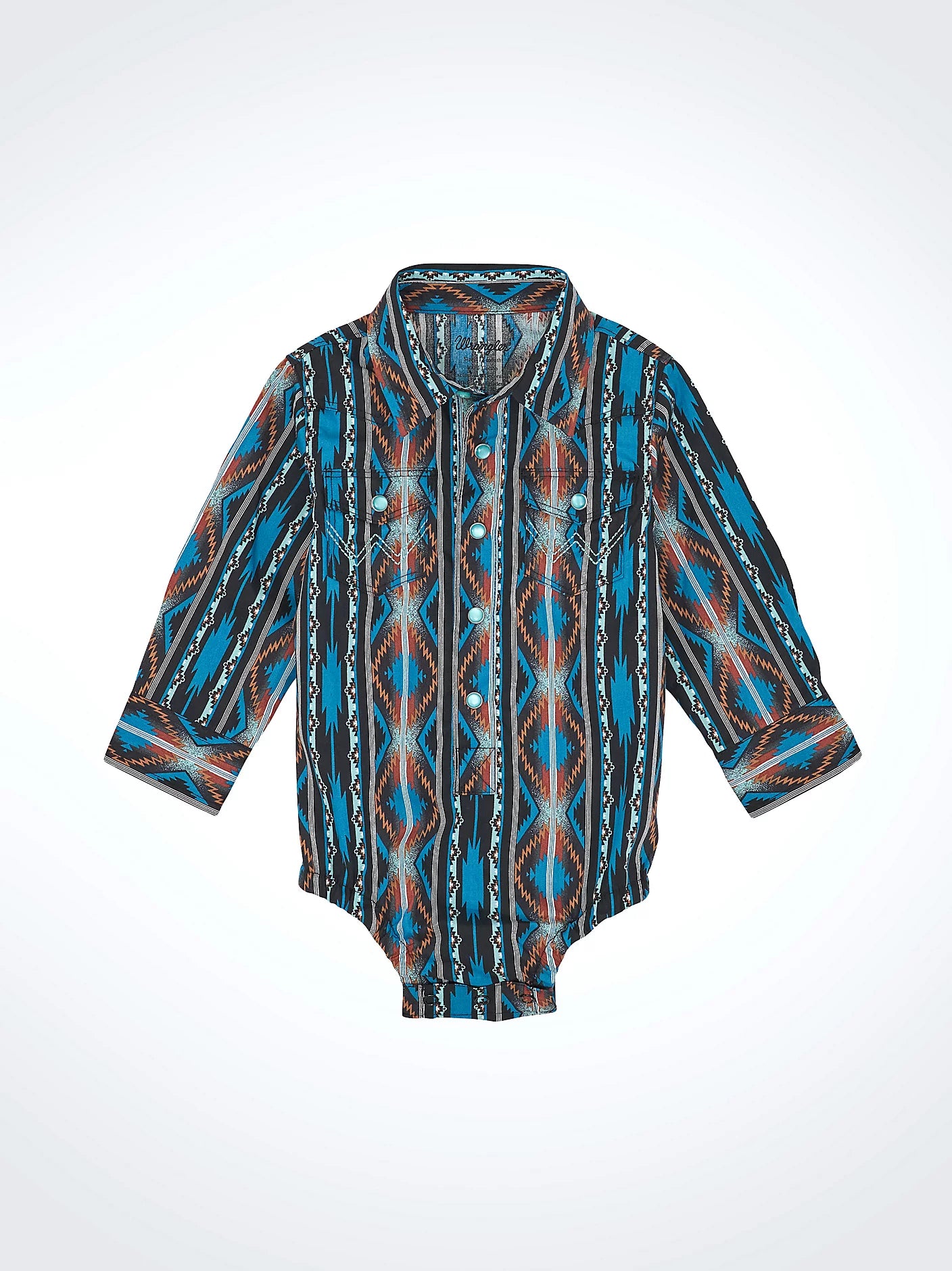 Wranglert® Baby Boy's Long Sleeve Checotah Western Snap Bodysuit 112367737