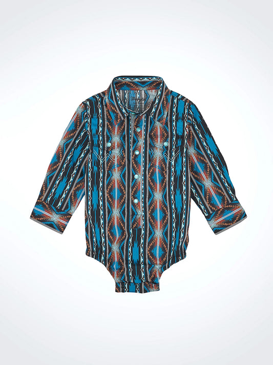 Wranglert® Baby Boy's Long Sleeve Checotah Western Snap Bodysuit 112367737