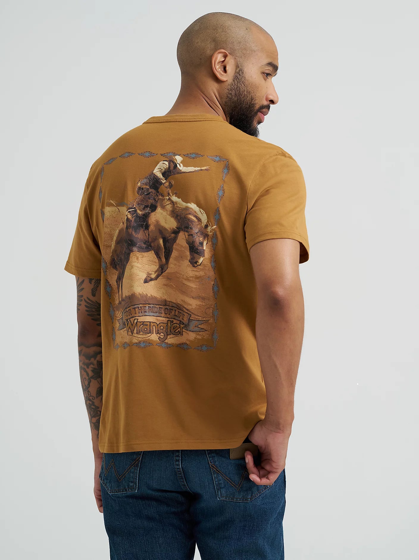 Wrangler® Men's Bucking Cowboy Back Graphic T-Shirt 112368739