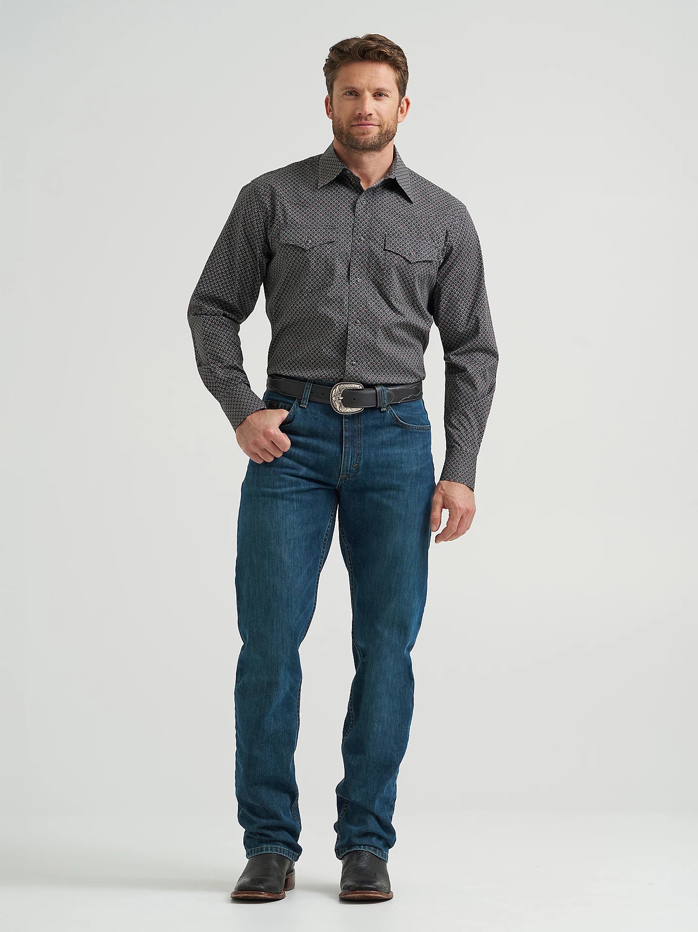 Wrangler Men's 20X® Competition Advanced Comfort Long Sleeve Two Pocket Western Snap Shirt 112369492