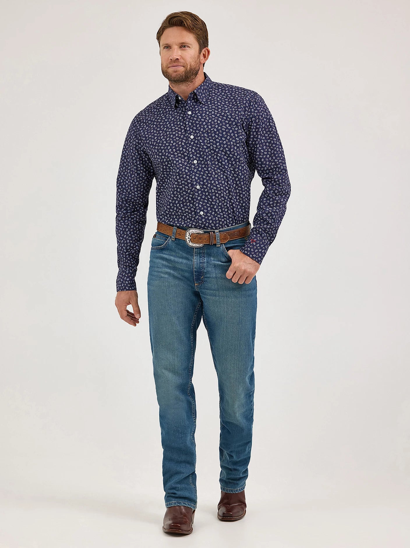 Wrangler® Men's Cody Johnson One Pocket Button Down Shirt 112369548