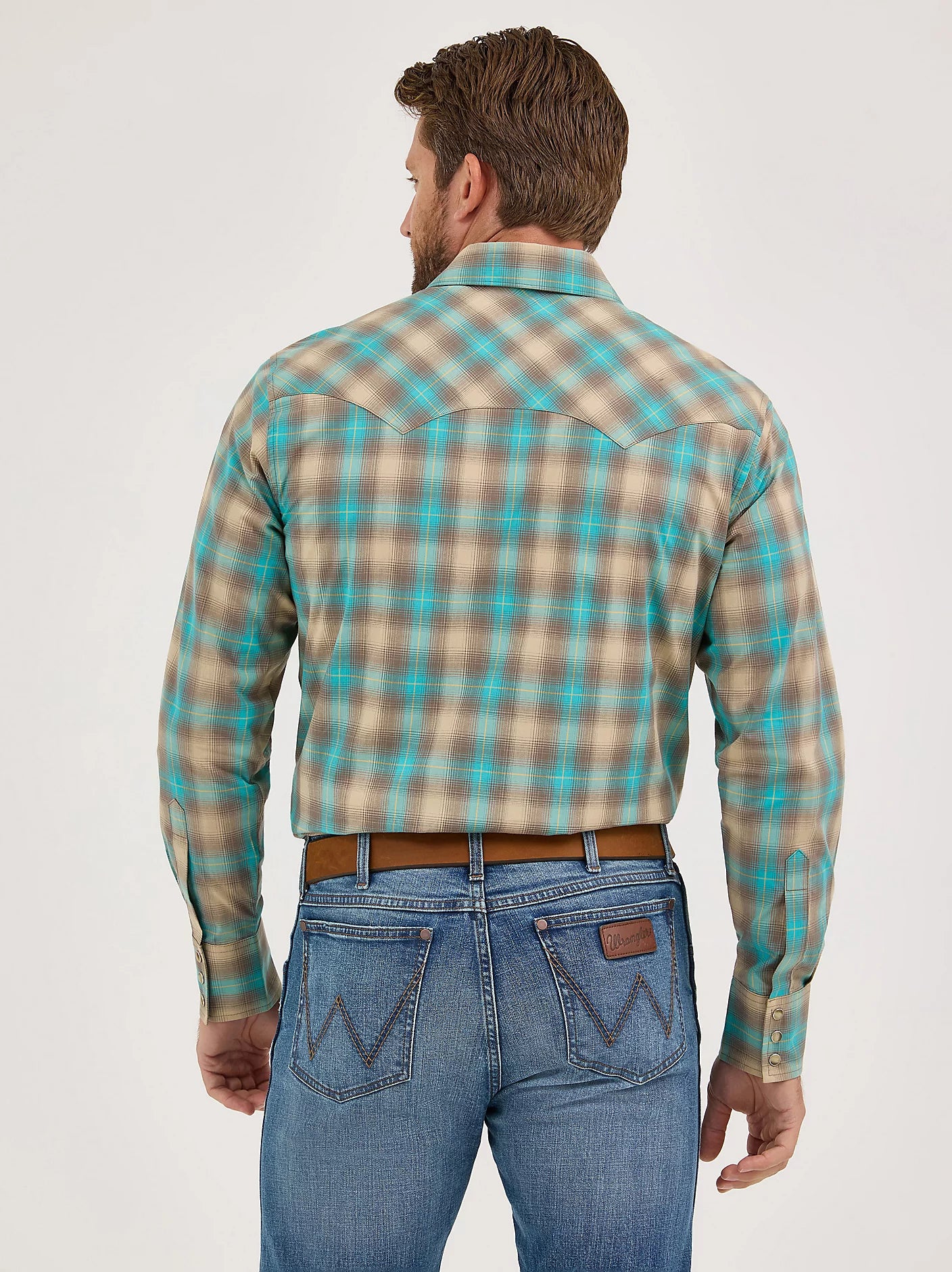 Men's Wrangler Retro® Long Sleeve Sawtooth Snap Pocket Western Shirt 112369551