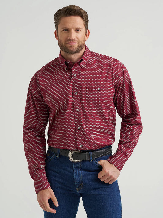 Wrangler® George Strait™ Long Sleeve Button Down One Pocket Shirt 112369639