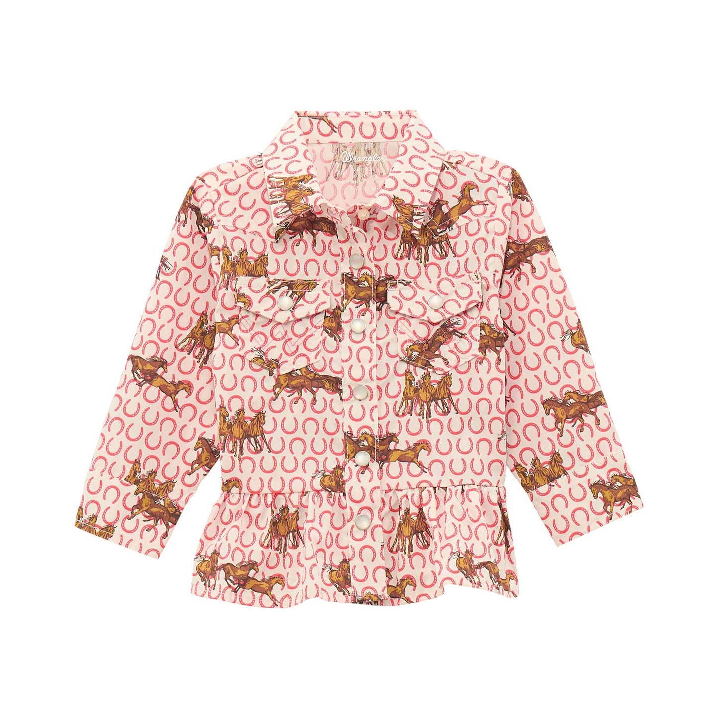 Wrangler® Baby Girl Snap Shirt White 112371918