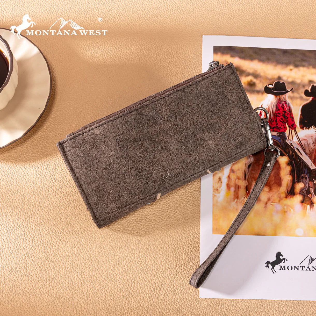 Montana West® Embroidered Collection Wallet Coffee MW1352-W2000CF