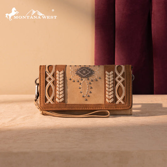 Montana West® Cut-Out Embroidered Collection Wallet MW1325-W018TN