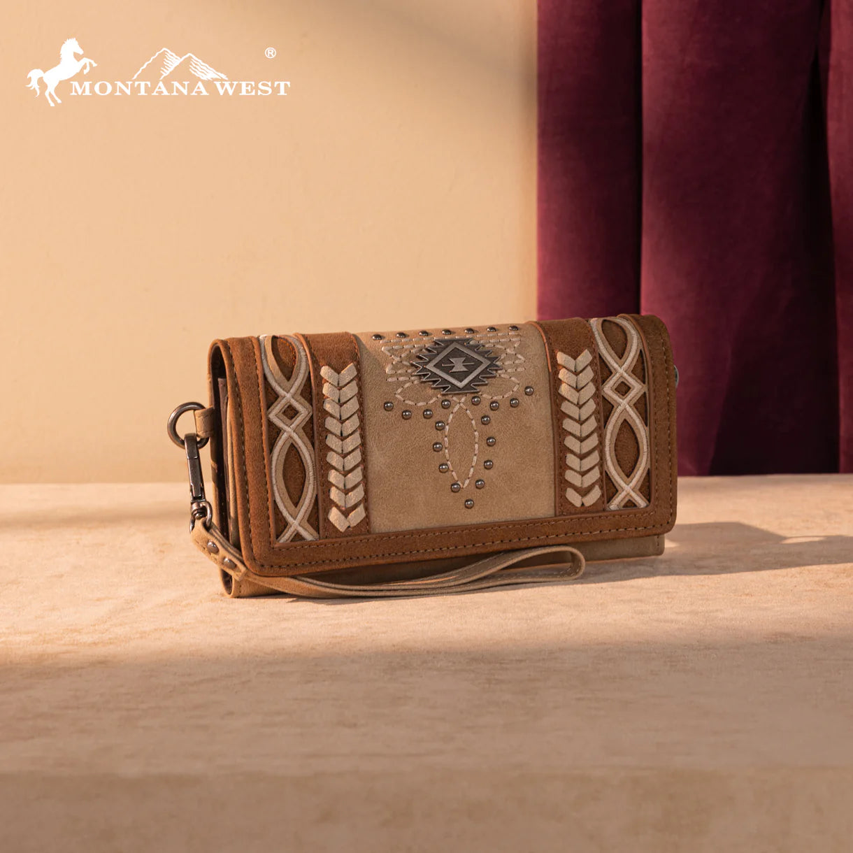 Montana West® Cut-Out Embroidered Collection Wallet MW1325-W018TN