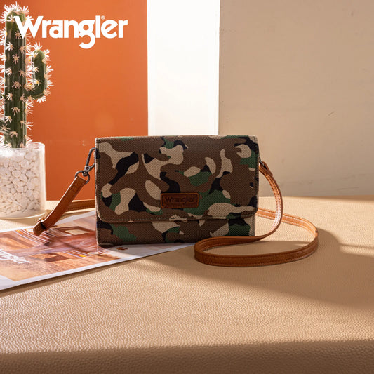 Wrangler® Camo Print Canvas Clutch/Crossbody Green WG286-1833GN