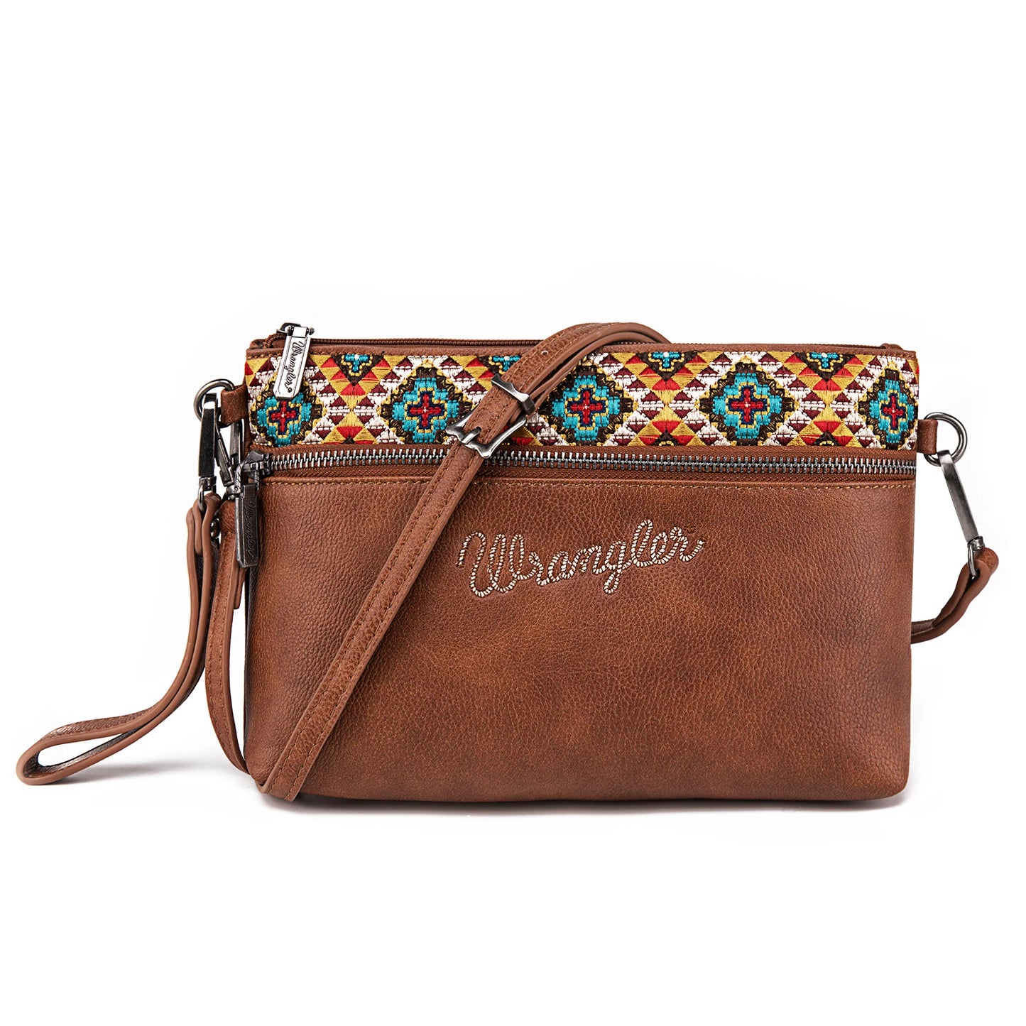 Wrangler® Aztec Embroidered Collection Crossbody WG51-181BR