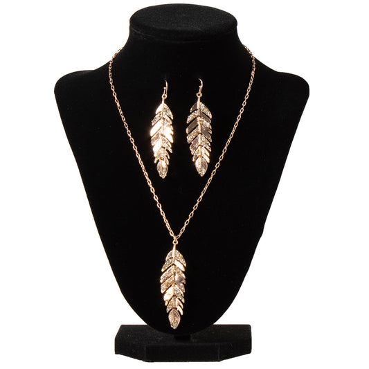 Blazin Roxx® Women's Jewelry Set Gold Feathers 3057135
