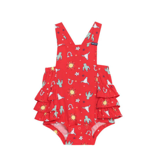 Wrangler®  Girl's Red Western Print Baby Onesie - 112346592