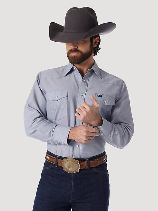 Wrangler® Cowboy Cut® Work Long Sleeve Western Snap Chambray Shirt  70130MW