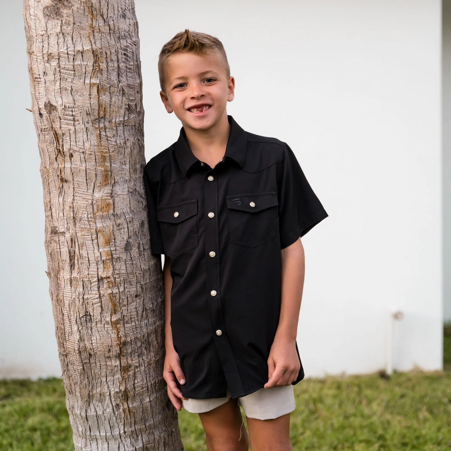 Burlebo® Youth Performance Western Shirt Black Y-PWS-BLK