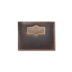 Ariat® Bifold Pass Case Style Men's Patch Brown Wallet A3566502