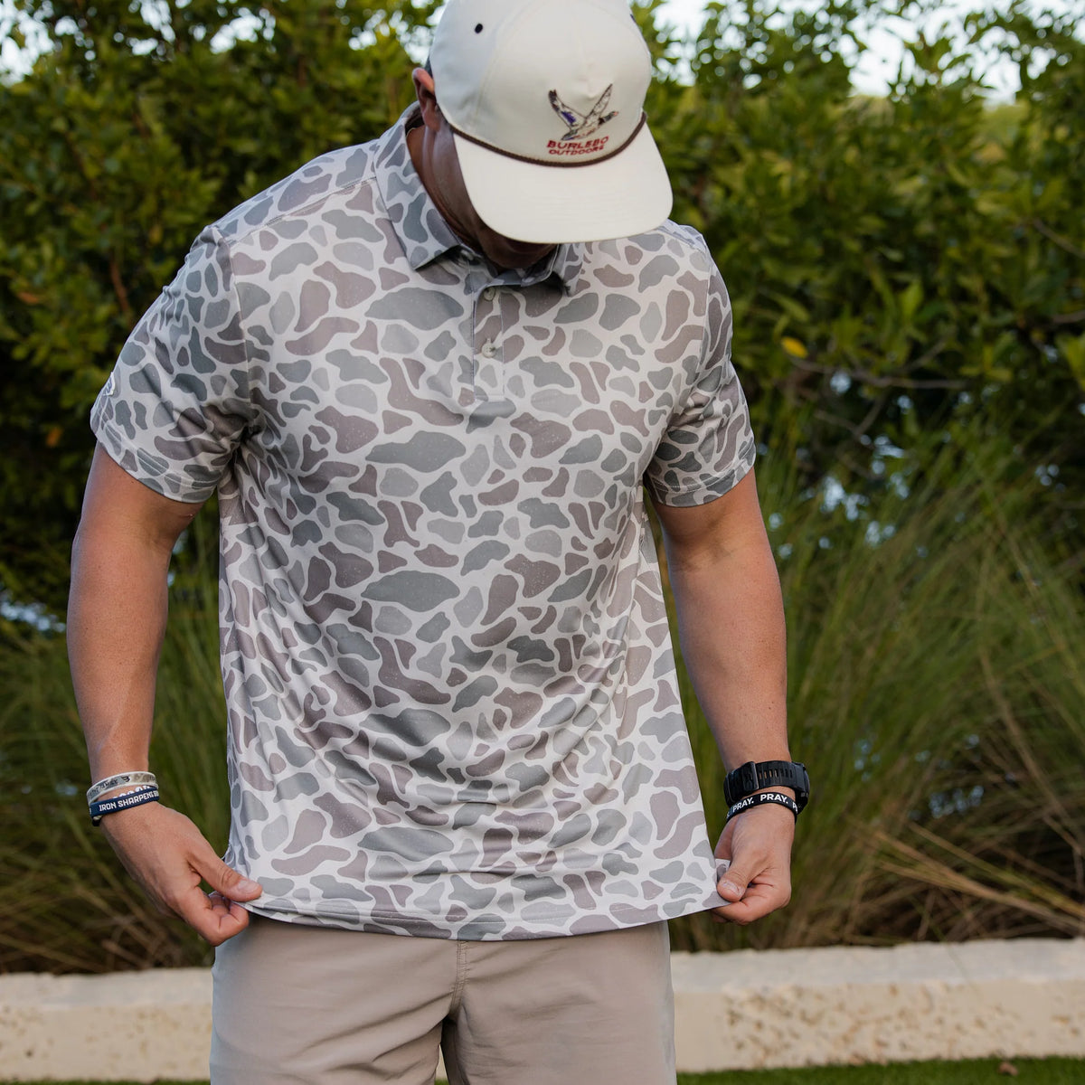 Burlebo® Men's Performance Polo - Classic Deer Camo PP-CDC