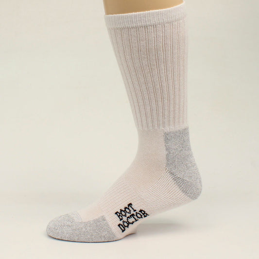Boot Doctor® Men's Crew Cotton Socks 6 Pack White 0415605