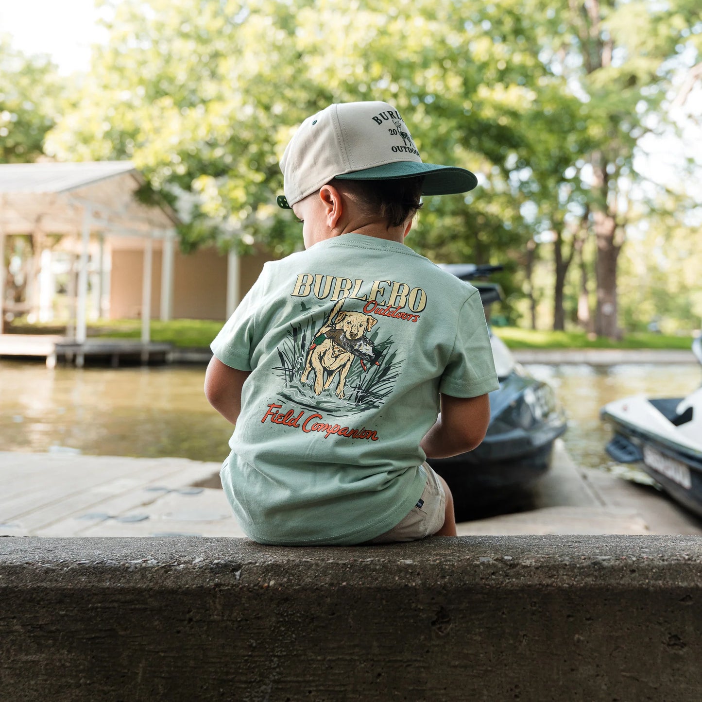 Burlebo® Youth Short Sleeve Tee Field Companion Sage Y-SST-FC-SGE