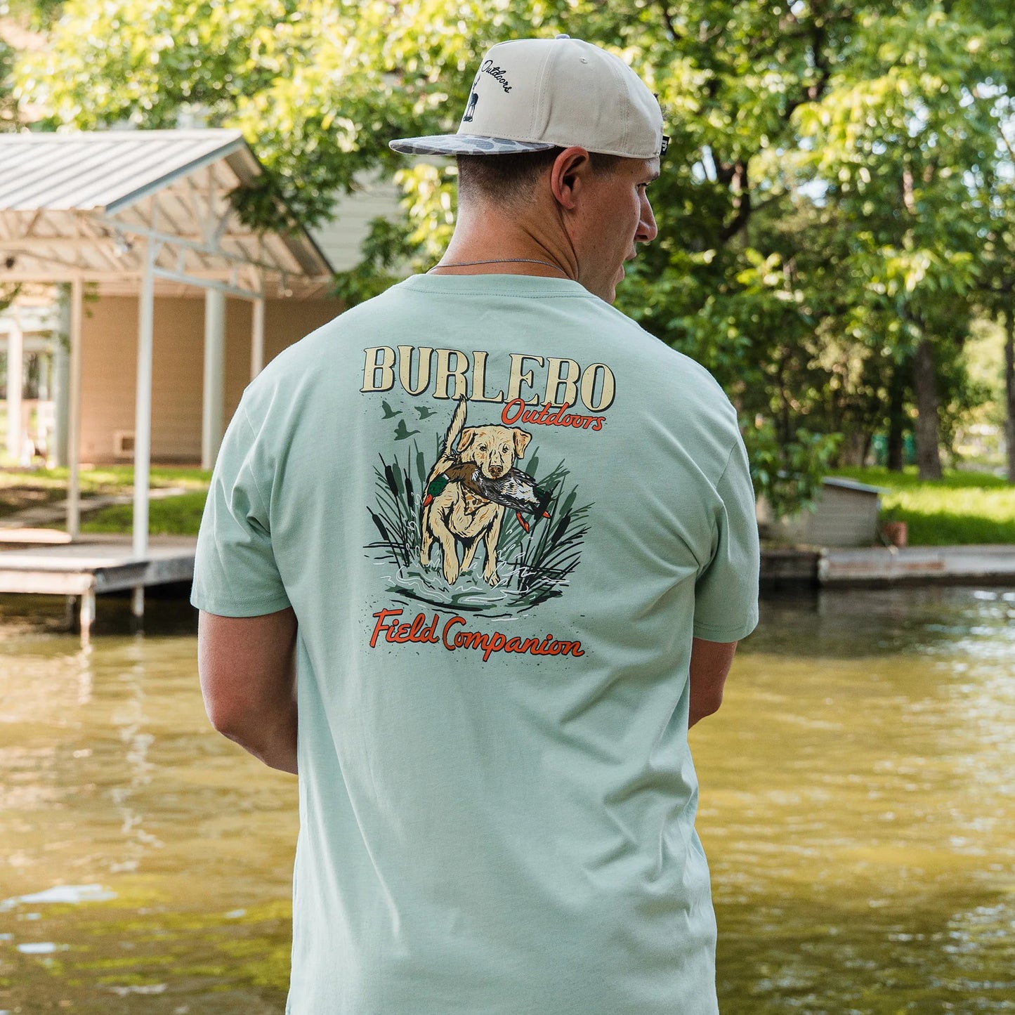Burlebo® Men's Short Sleeve Tee Field Companion SST-FC-SGE