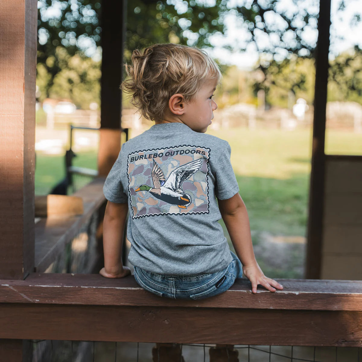 Burlebo® Youth Tee - Mallard Duck Stamp - Dark Heather Grey Y-SST-MDKS-DHG