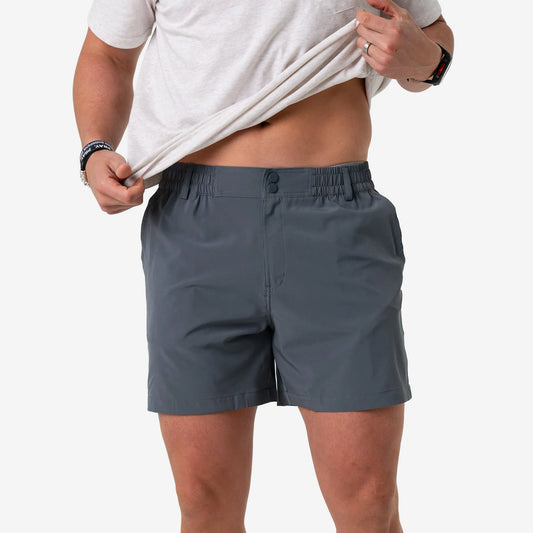 Burlebo® Men's Everyday Short River Rock Grey - Classic Deer Camo Pocket ES-RRG-CDC