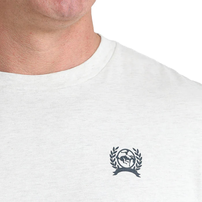 Cinch® Men's Western Brand Long Sleeve Cream Tee Shirt MTK1721022