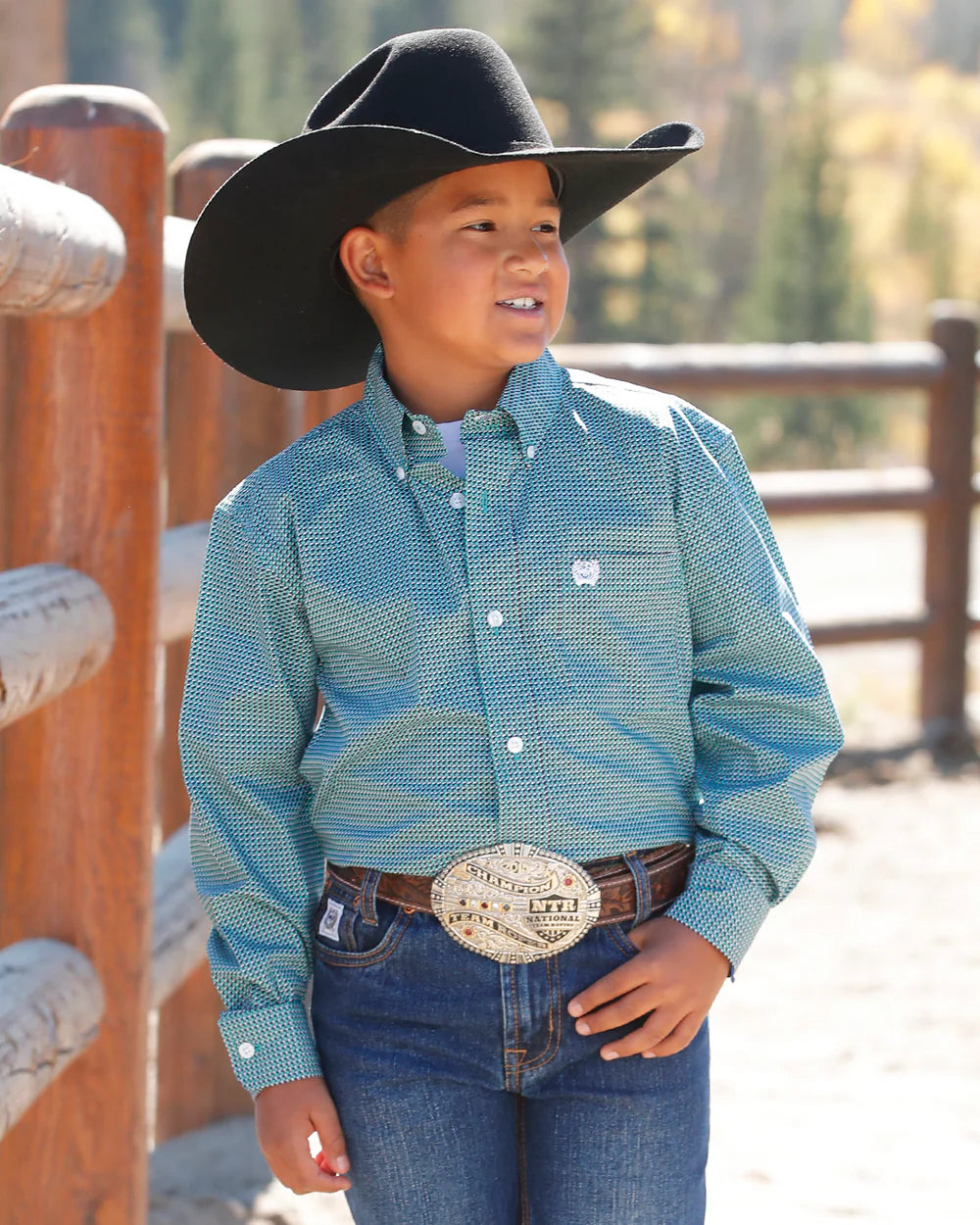 Cinch® Boy's Button-Down Western Shirt MTW7060391