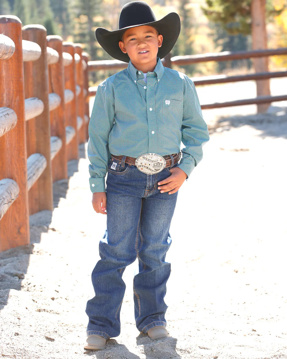 Cinch® Boy's Button-Down Western Shirt MTW7060391