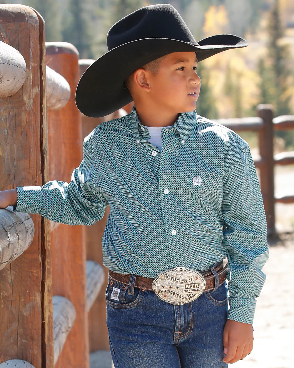 Cinch® Boy's Button-Down Western Shirt MTW7060391