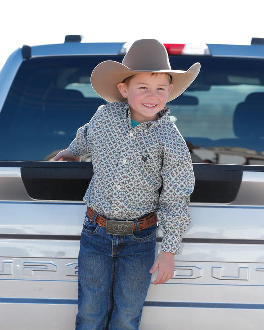 Cinch® Boy's Button-Down Western Shirt MTW7060405