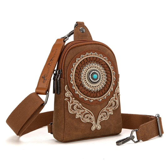 Montana West® Concho Embroidered Collection Sling Bag MW1291-194BR