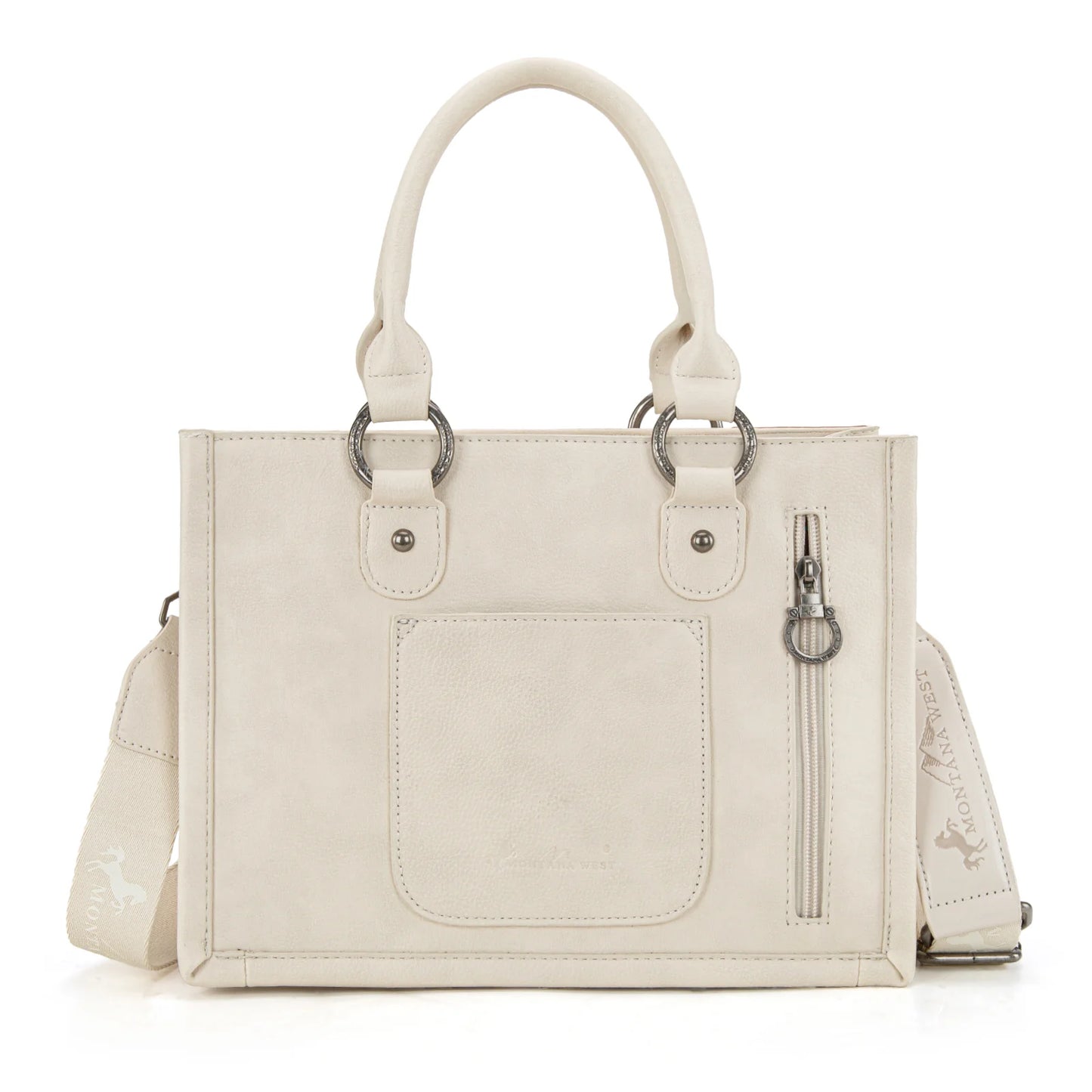 Montana West® Tooled Concho Tote/Crossbody Beige MW1339-2002BG