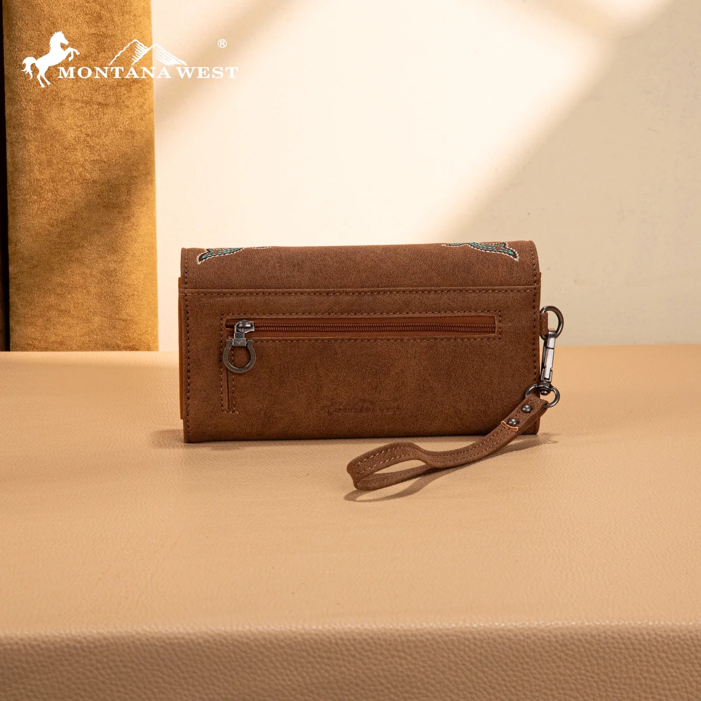 Montana West® Concho Embroidered Collection Wallet Brown MW1344-W002BR