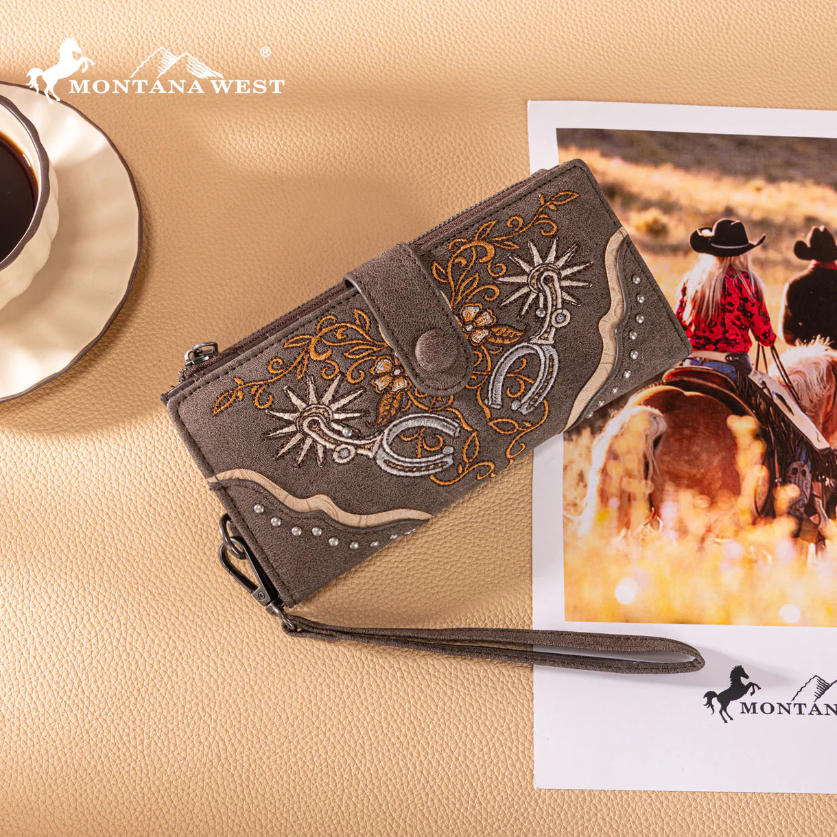 Montana West® Embroidered Collection Wallet Coffee MW1352-W2000CF