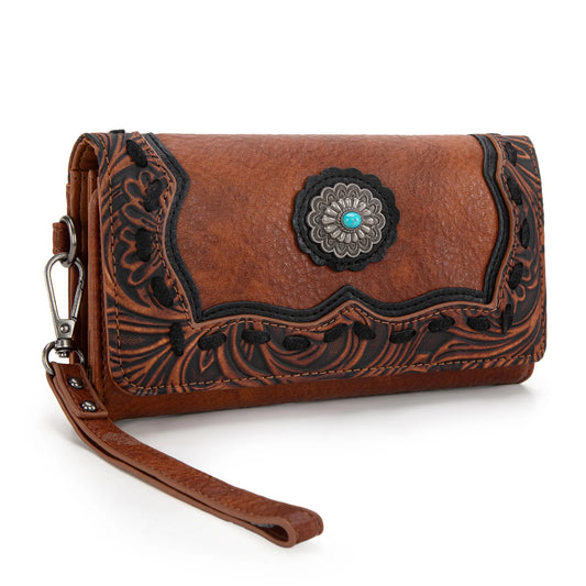 Trinity Ranch® Concho Collection Wallet Brown TR192-W002BR