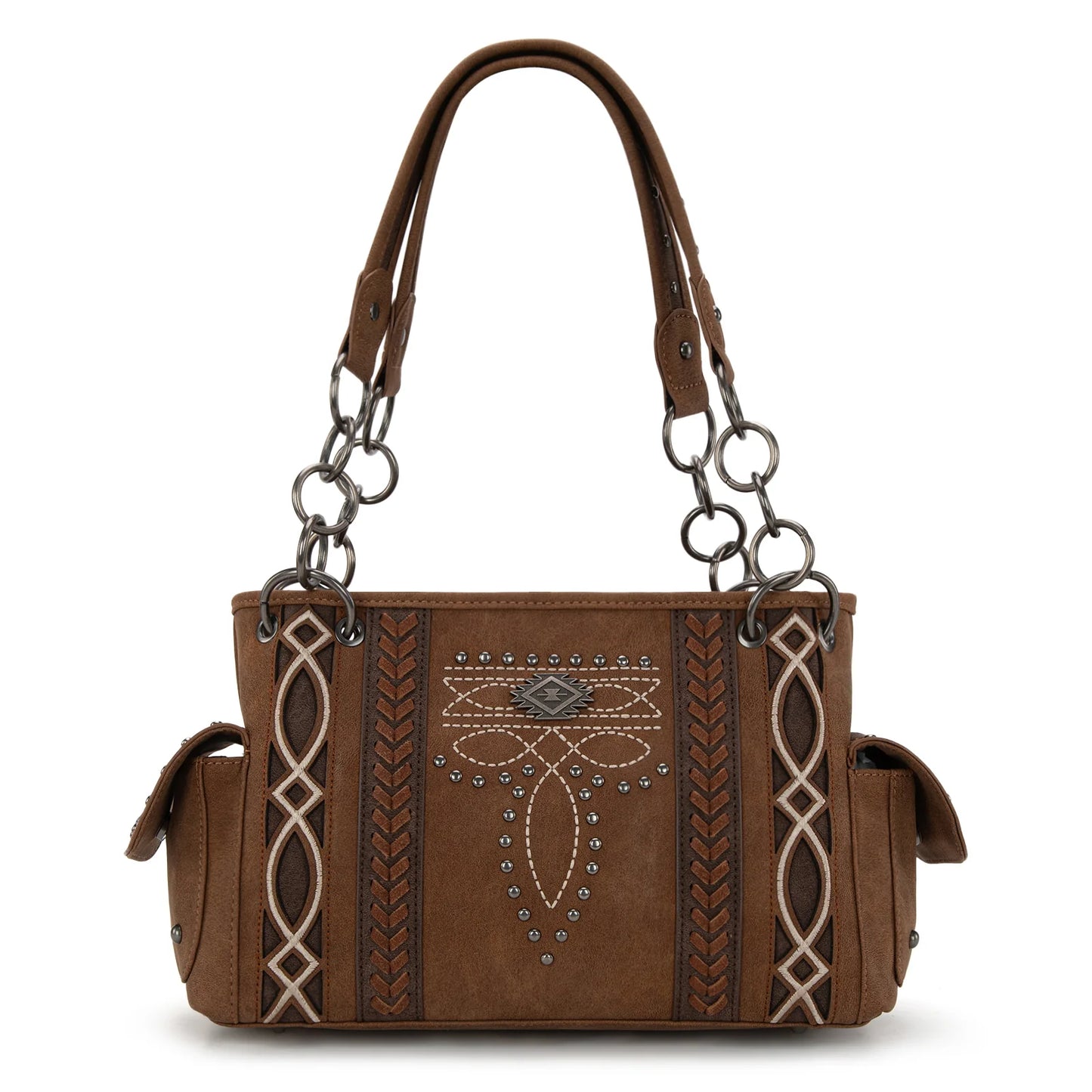 Montana West® Cut-Out Embroidered Concealed Carry Satchel MW1325G-8085BR