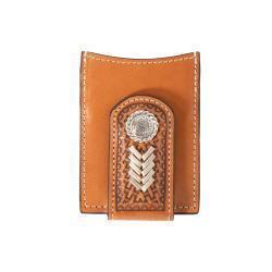 Nocona® Men's Money Clip Wallet Rawhide Lace Concho Tan N500044908