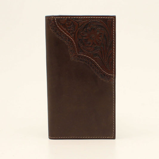Nocona® Rodeo Wallet Leather Floral Tooled Edge Brown N500035002