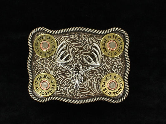 Nocona® Buck Skull Shotgun Shell Buckle 37526