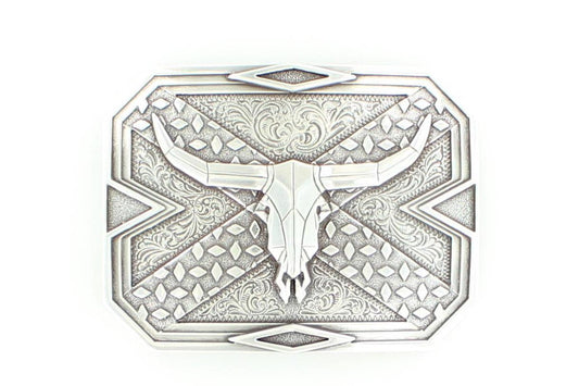 Nocona® Steer Skull Buckle Silver 37680