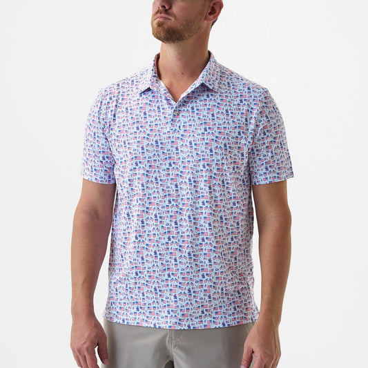 Burlebo® Men's Performance Polo Old Glory PP-OLDG