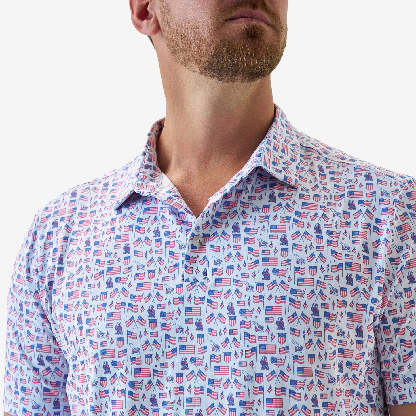 Burlebo® Men's Performance Polo Old Glory PP-OLDG
