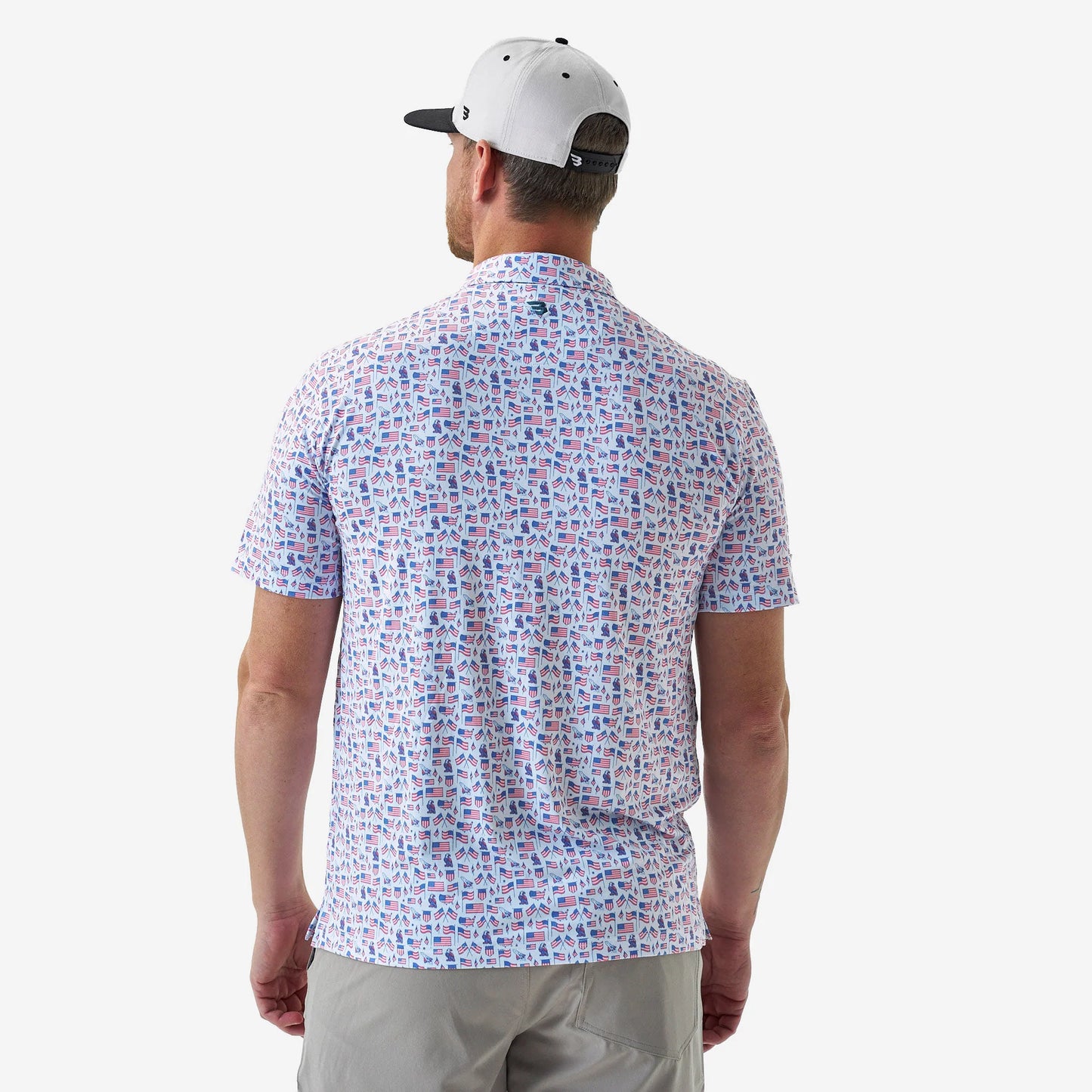 Burlebo® Men's Performance Polo Old Glory PP-OLDG