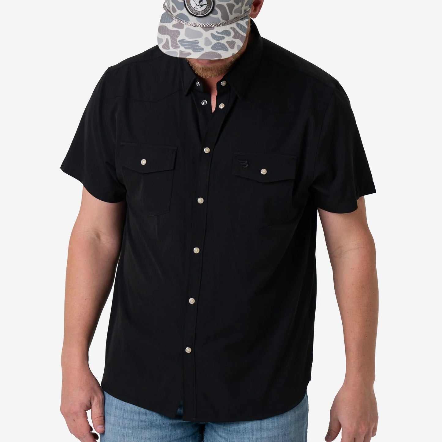 Burlebo® Men's Performance Western Shirt Black PWS-BLK