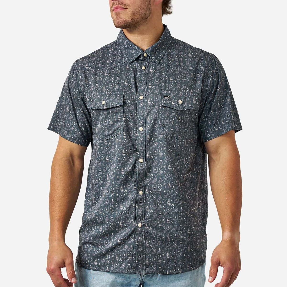 Burlebo® Men's Performance Western Shirt - Paisley Spurs PWS-PASPR