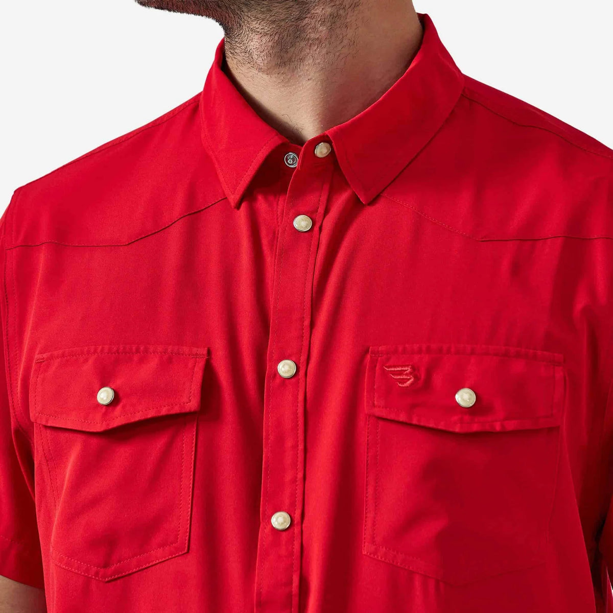 Burlebo® Men's Performance Western Shirt - Red PWS-RED